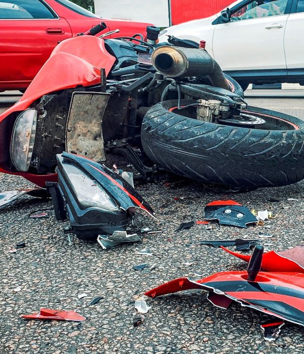 Motorcycle Crash on the road